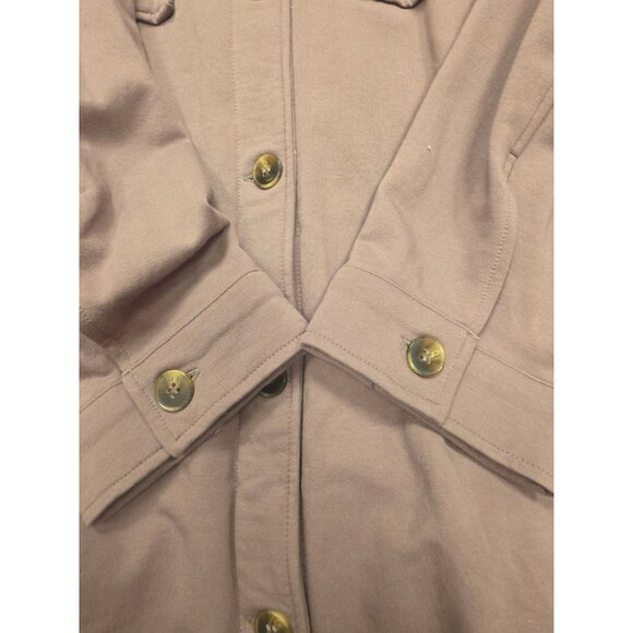 Torrid Womens Button-Up Collared Shirt Jacket Size 5X Dusty Mauve Shacket Warm - Picture 4 of 9